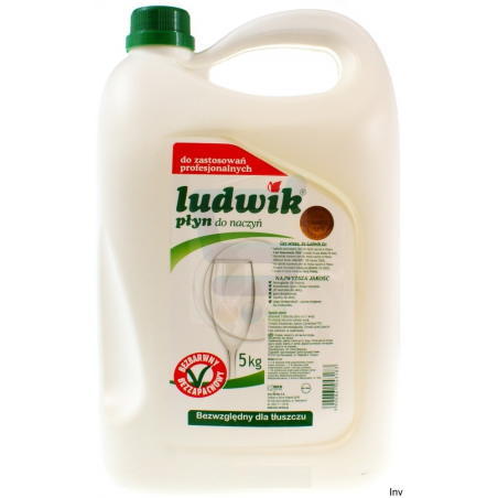 Ludwik Płyn do naczyń 5L hipoalergiczny bezbarwny bezzapachowy