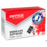 Klipy do dokumentów Office Products 51mm, czarne, metalowe, 12 sztuk