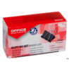 Klipy do dokumentów Office Products 15mm, 12 sztuk, czarne, metalowe, odporne na odkształcenia