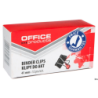Klipy do dokumentów Office Product 41mm, czarne, metalowe, 12 sztuk