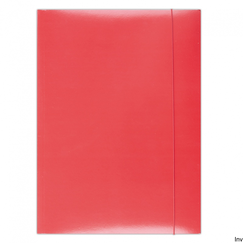 Teczka z gumką Office Product A4 300gsm 3-skrzydłowa czerwona
