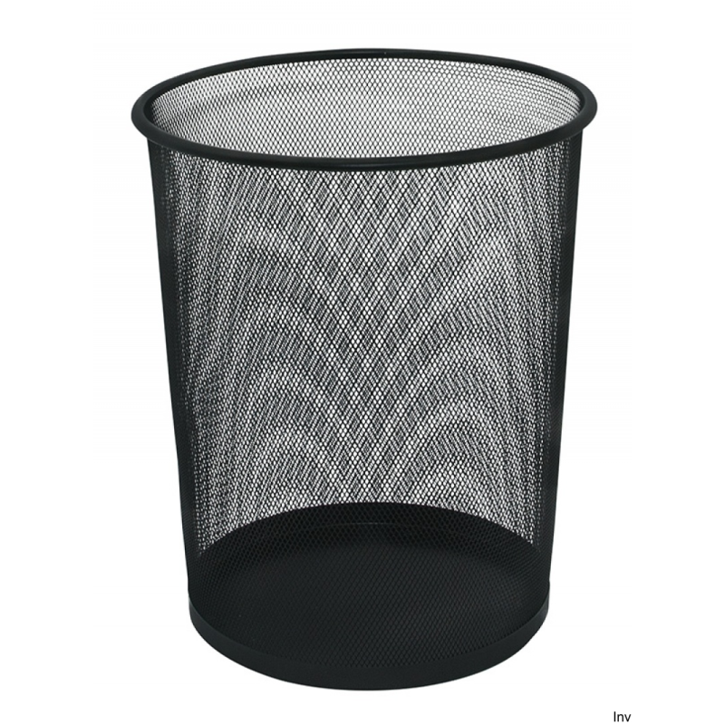 Kosz na śmieci Q-Conect czarny metalowy 19L 295mm (góra) 240mm (dół) 340mm wysokości