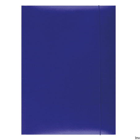 Teczka z gumką Office Product, karton A4 300gsm, 3-skrzydłowa, niebieska