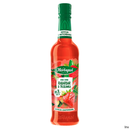 Syrop Herbapol Rabarbar Truskawka 420ml