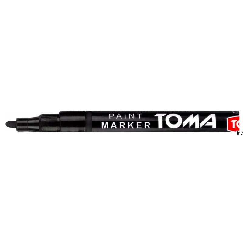Marker olejowy czarny Toma TO-441, cienka fibrowa końcówka 1,5 mm