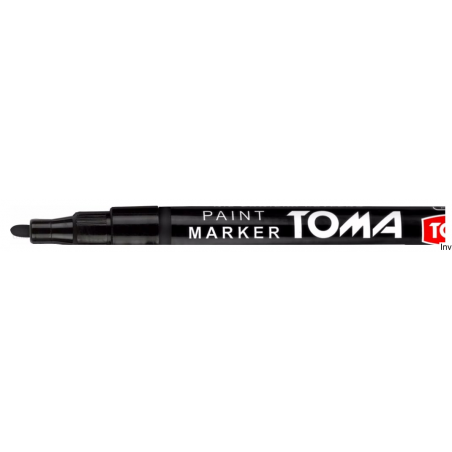 Marker olejowy czarny Toma TO-441, cienka fibrowa końcówka 1,5 mm