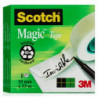 Taśma biurowa SCOTCH Magic (SM3-12), matowa, z dyspenserem, 19mm, 33m, 3szt., podajnik C-38 czarny GRATIS