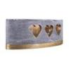 Lampion owal DONAU HOME Golden Heart, 270x95mm, grafitowy