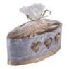 Lampion owal DONAU HOME Golden Heart, 270x95mm, grafitowy