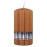 Świeca słupek ryflowana DONAU HOME Wave, 70x130mm, karmelowy