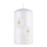 Świeca słupek DONAU HOME Dmuchawce, 70x130mm, biały