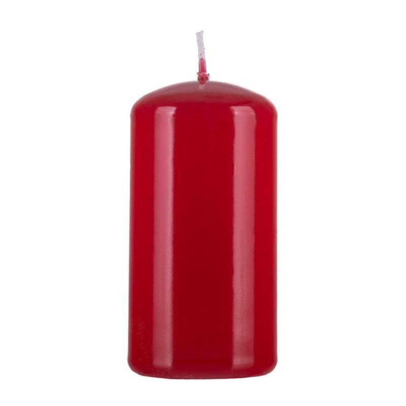 Świeca słupek DONAU HOME Standard Gloss, 50x100mm, czerwony