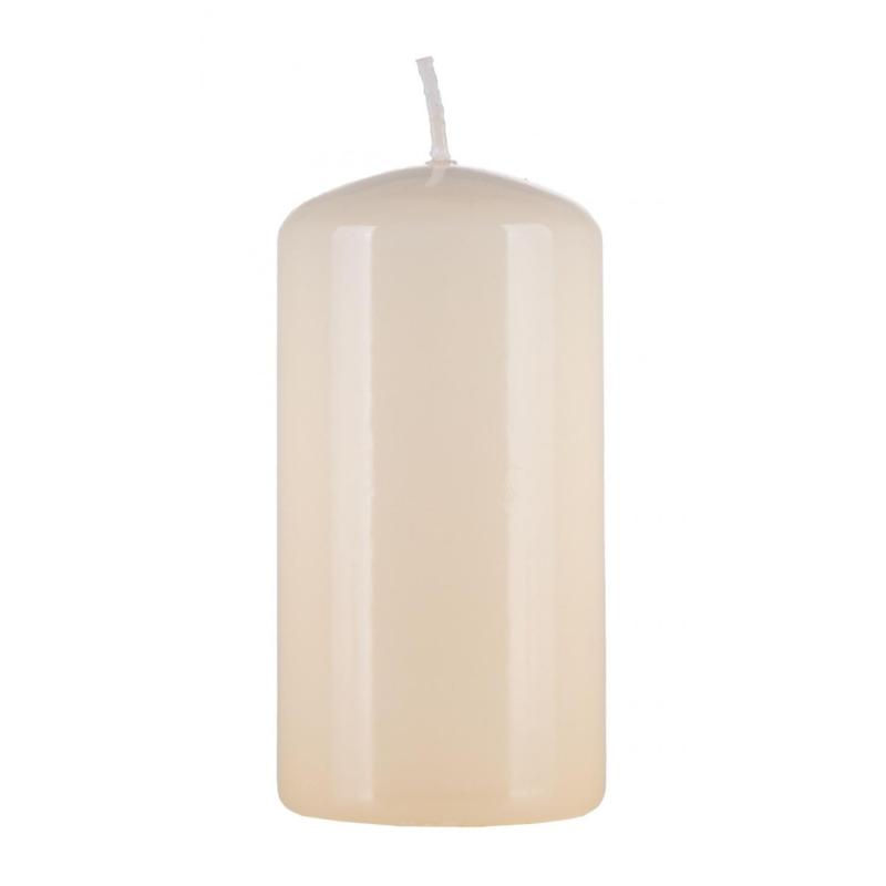 Świeca słupek DONAU HOME Standard Gloss, 50x100mm, kremowy