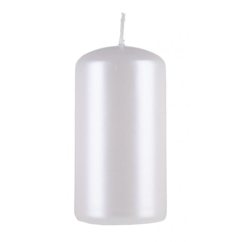 Świeca słupek DONAU HOME Standard Lakier, 60x115mm, biały perła