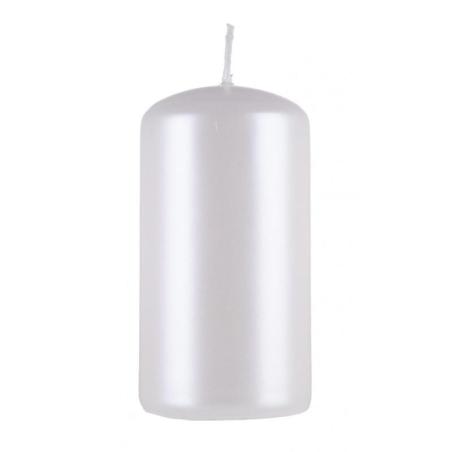 Świeca słupek DONAU HOME Standard Lakier, 60x115mm, biały perła