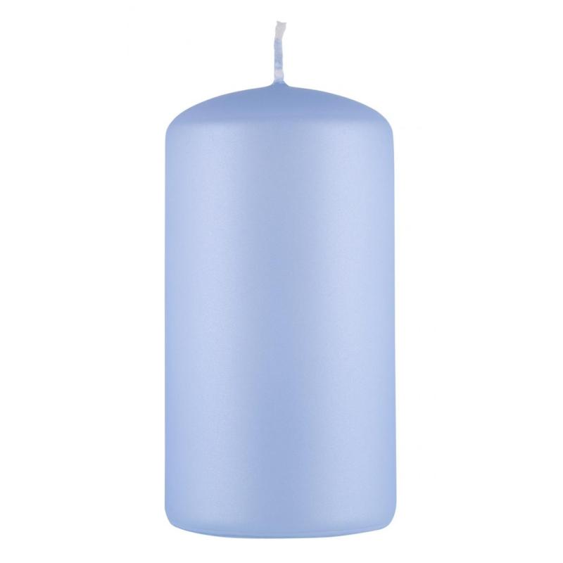 Świeca słupek DONAU HOME Standard Lakier, 60x115mm, błękit perła mat