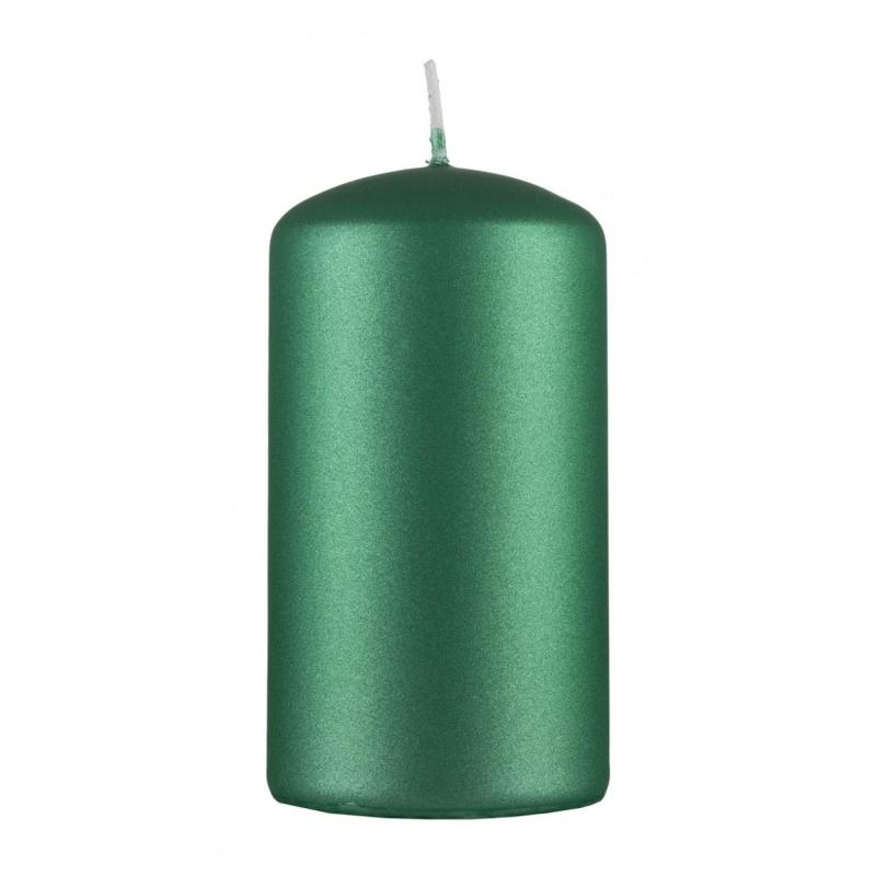 Świeca słupek DONAU HOME Standard Lakier, 60x115mm, zielony metaliczny mat