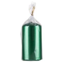 Świeca słupek DONAU HOME Standard Lakier, 60x115mm, zielony metaliczny połysk