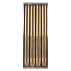 Świeca stołowa DONAU HOME Onyx, 22x250mm, 4 szt., złoty