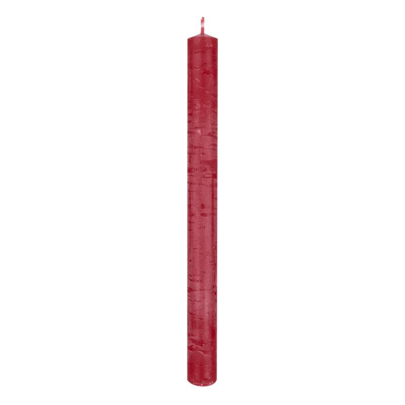 Świeca stołowa DONAU HOME Rustic Classic, 22x250mm, 4 szt., czerwony