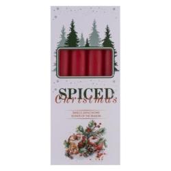 Świeca stołowa DONAU HOME Spiced Christmas, 20x170mm, 4 szt., jabłko z cynamonem, czerwony