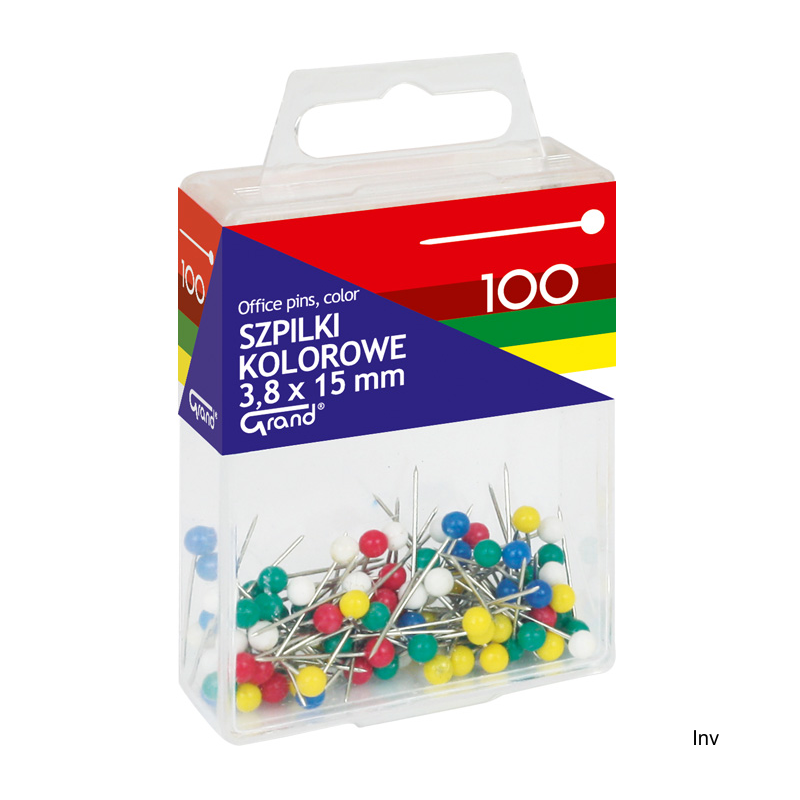 Szpilki kolorowe 100 sztuk GRAND T4 8x15mm