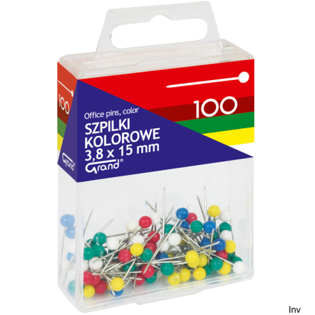 Szpilki kolorowe 100 sztuk GRAND T4 8x15mm