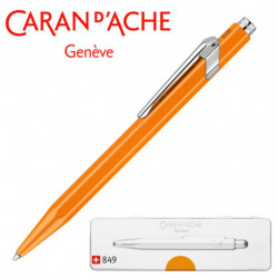 Długopis CARAN D'ACHE 849 Pop Line Fluo, M, w pudełku, pomarańczowy
