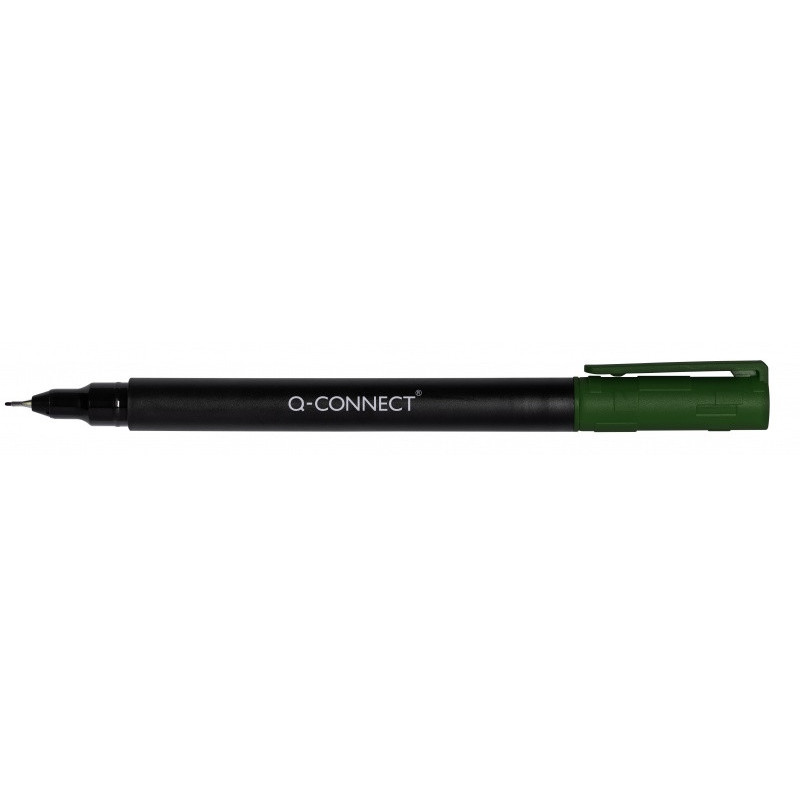 PAKIET Marker do płyt CD/DVD Q-CONNECT, S, 0,4mm (linia), zielony