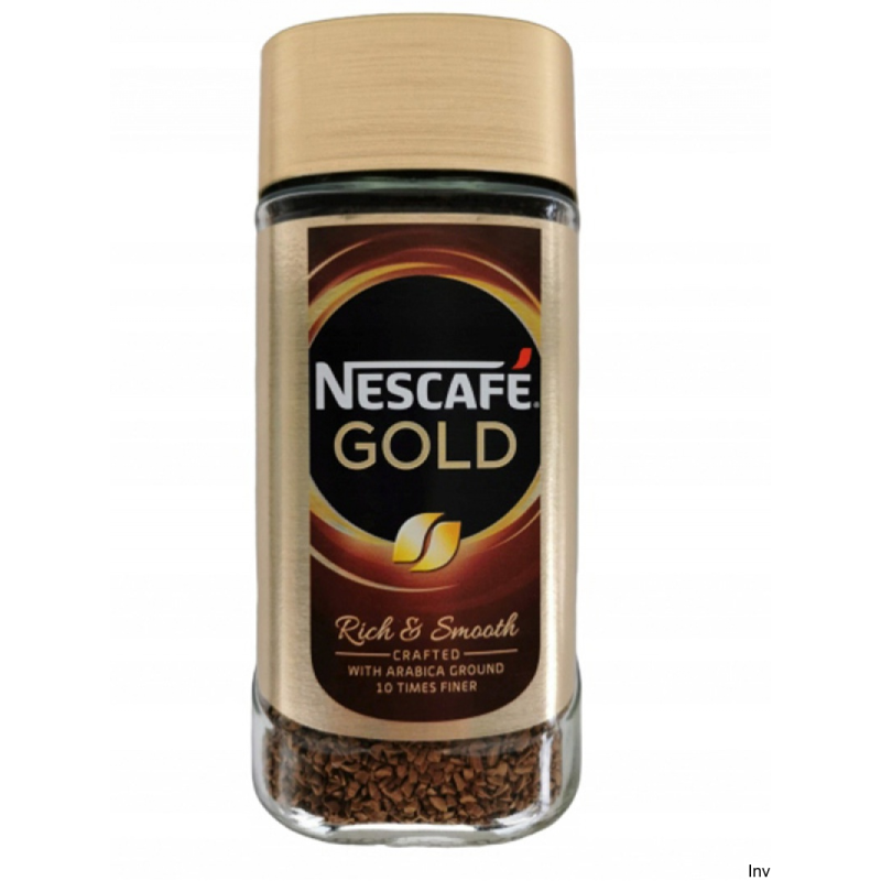 Kawa Nescafe Gold 200g rozpuszczalna z ziarnami Arabiki i Robusty, bogaty aromat i głęboki smak