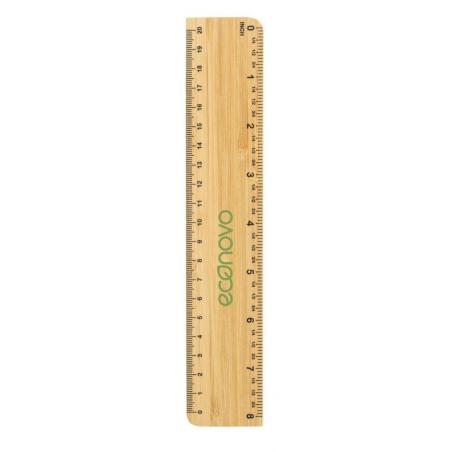 Linijka ECONOVO, 20cm, 100% z biodegradowalnego bambusa, naturalny