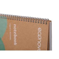 Kołonotatnik ECONOVO, z recyklingu, A4, 80 kart., 70gsm, naturalny