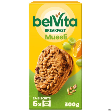 Ciasteczka zbożowe BELVITA z owocami MUSLI 300g