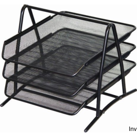 Półka na dokumenty Dotts A4 siatka czarna 350x297x275 mm