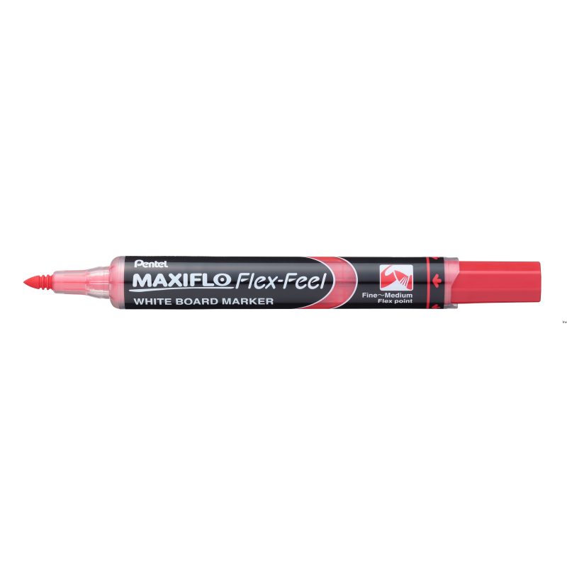 Marker PENTEL MAXIFLO FLEX FEEL czerwony 4,6 mm do tablic suchościeralnych