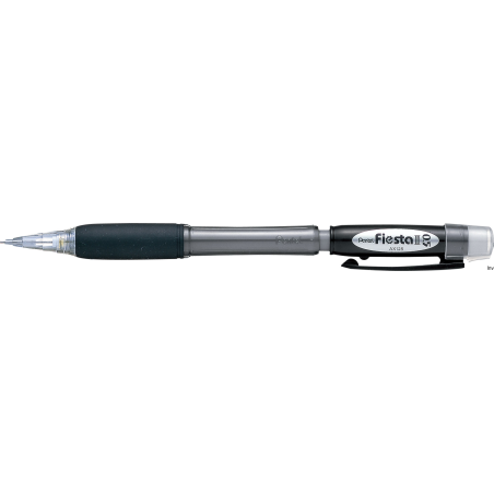 Ołówek automatyczny 0,5 mm czarny Pentel z gumką i 2 grafitami HB