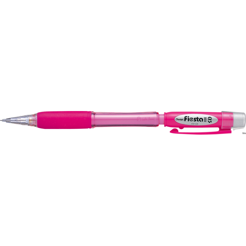 Ołówek automatyczny 0,5 mm czerwony Pentel z gumką i wymiennymi grafitami HB