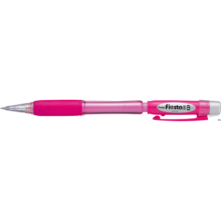 Ołówek automatyczny 0,5 mm czerwony Pentel z gumką i wymiennymi grafitami HB