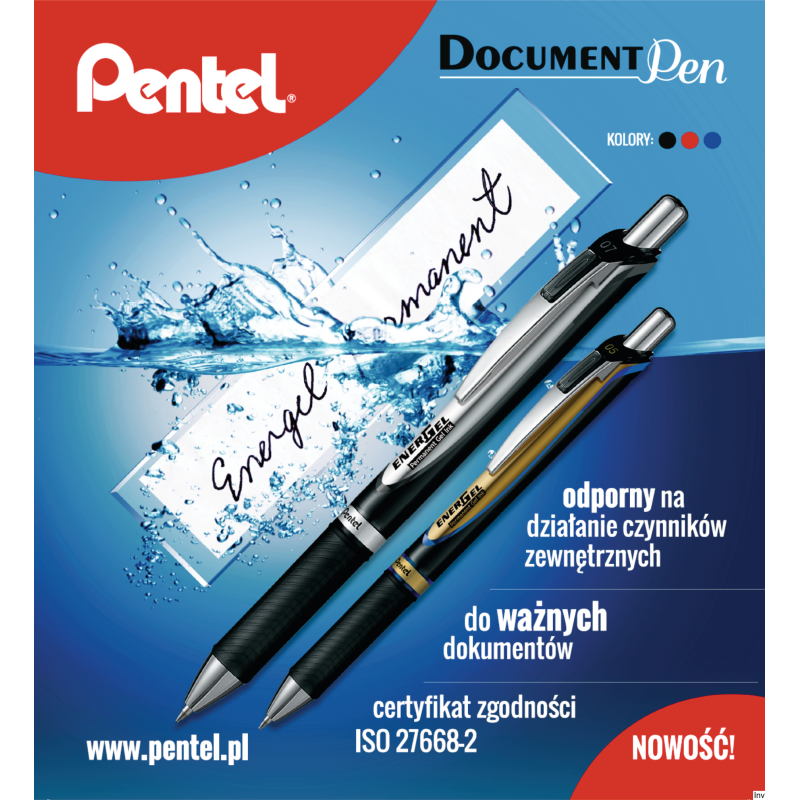 Wkład wymienny EnerGel 0,5 mm niebieski do DocumentPen Pentel