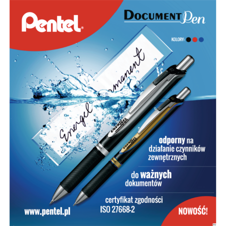 Wkład wymienny EnerGel 0,5 mm niebieski do DocumentPen Pentel