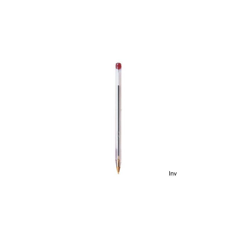 Długopis BIC Cristal Original czerwony, końcówka 1 mm, długość linii 3000 m, atrament wodoodporny