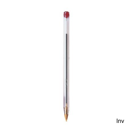 Długopis BIC Cristal Original czerwony, końcówka 1 mm, długość linii 3000 m, atrament wodoodporny
