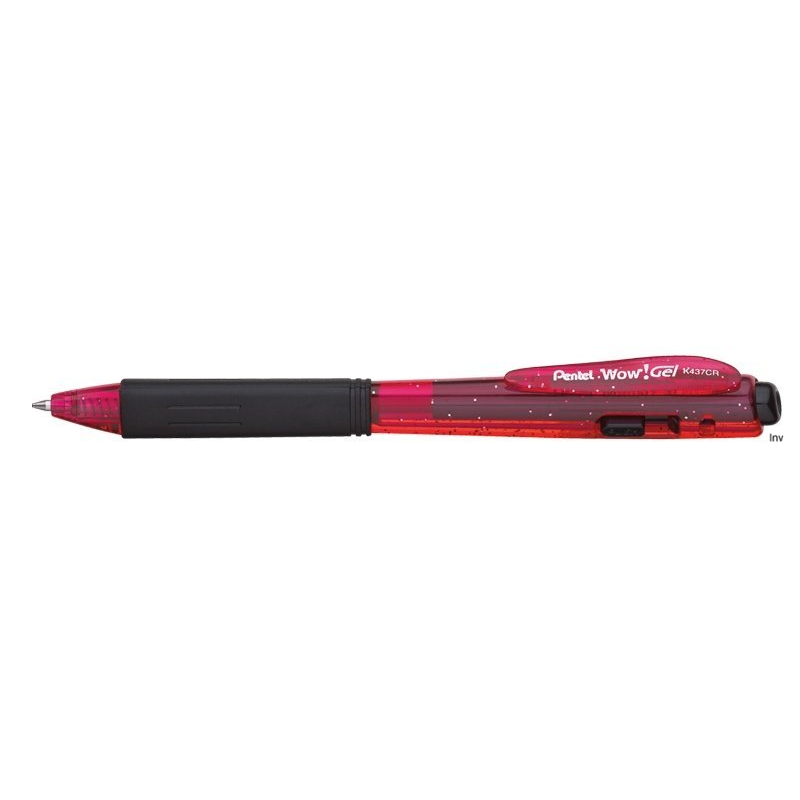 Długopis żelowy 0,7 mm czerwony Pentel K437CR-B z trójkątnym uchwytem