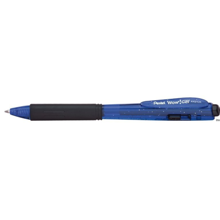 Długopis żelowy 0,7 mm niebieski z brokatem Pentel K437CR-C