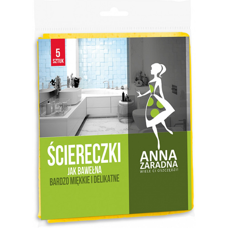 Ściereczki jak bawełna ANNA ZARADNA, 5szt., mix