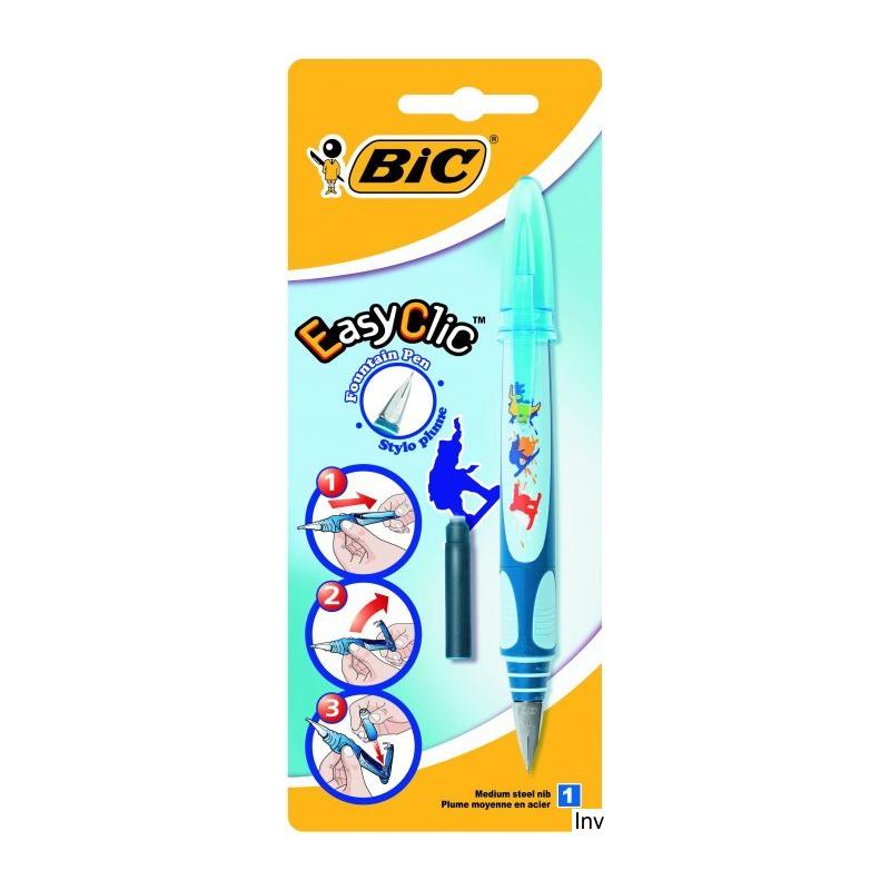 Pióro wieczne BIC Easy Clic Decor dla chłopców niebieski Blister 1szt, 8794095