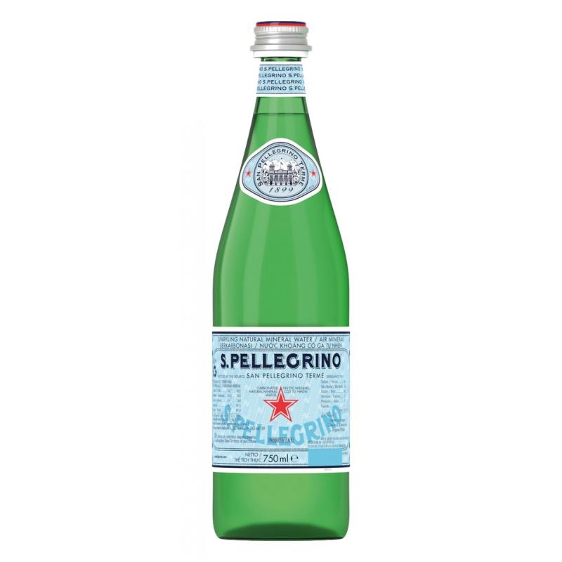 PAKIET Woda S.PELLEGRINO, delikatny gaz, butelka szklana, 0,75l
