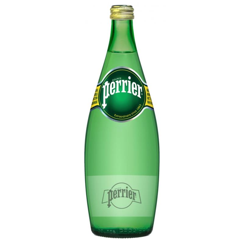 PAKIET Woda PERRIER, mocny gaz, butelka szklana, 0,75l