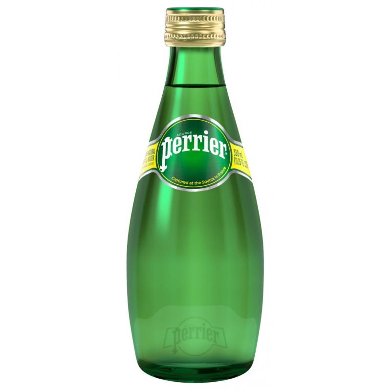 PAKIET Woda PERRIER, mocny gaz, butelka szklana, 0,33l