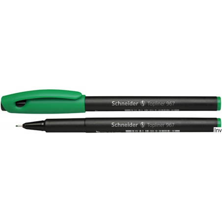 Cienkopis Schneider TOPLINER 967 zielony 0,4 mm fibrowa końcówka metalowa
